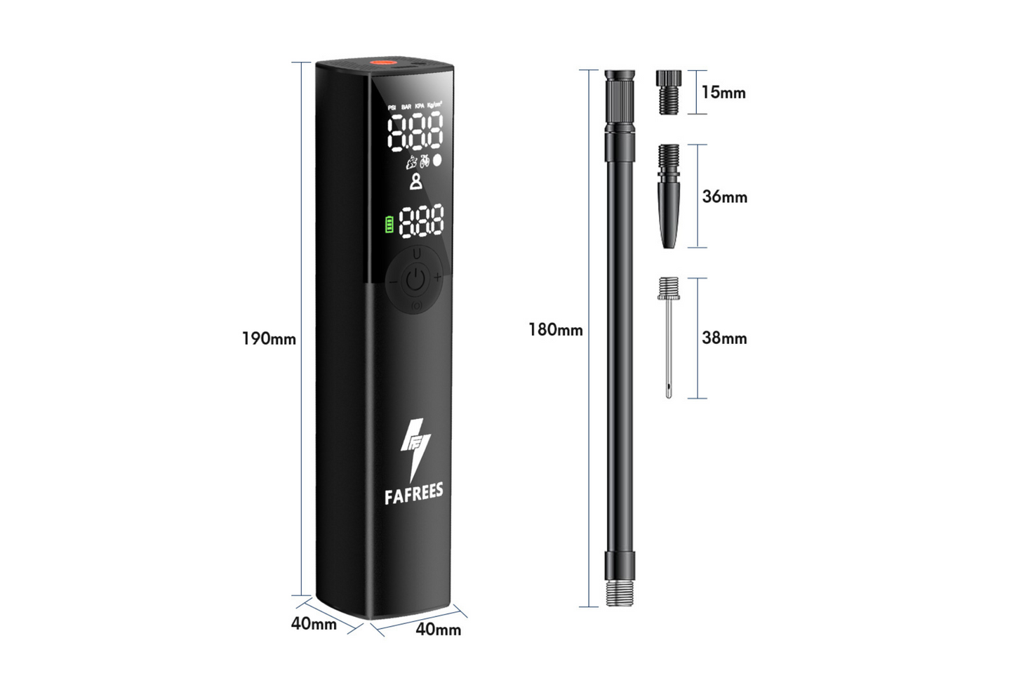 Bärbar elektrisk luftpump