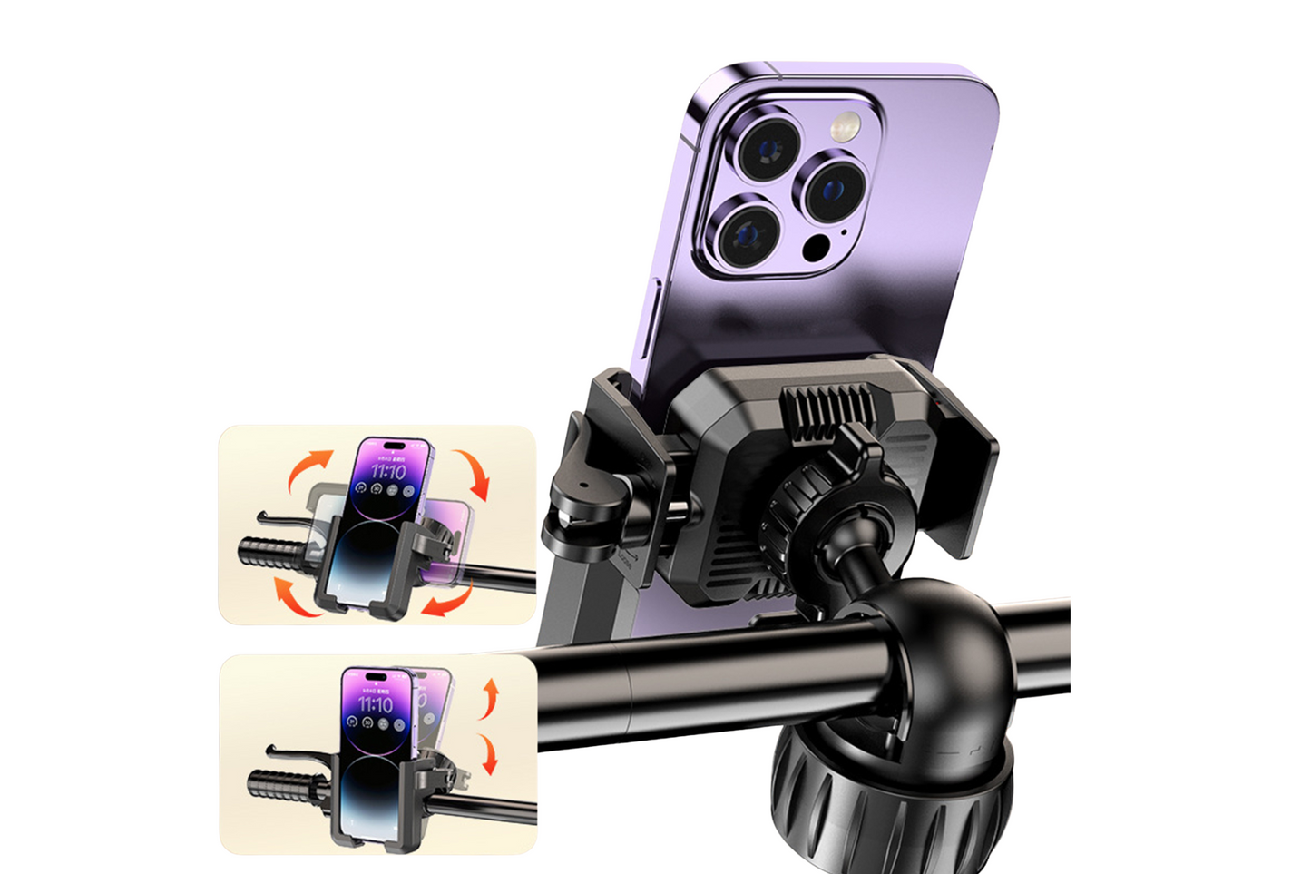 Roterbart telefonfäste för cykel