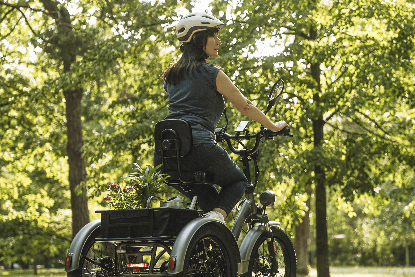 Komfortcykelsits med ryggstöd